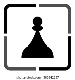 Chess Pawn  - black vector icon