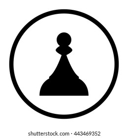 Chess Pawn  - black vector icon