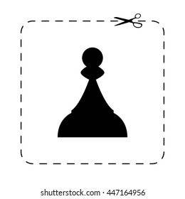 Chess Pawn  - black vector icon