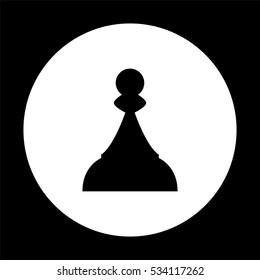 Chess Pawn  - black vector icon