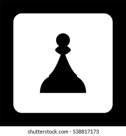 Chess Pawn  - black vector icon