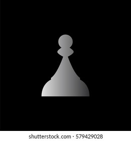 Chess Pawn -  black vector icon