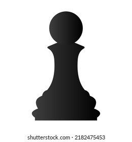 Chess pawn emoji icon isolated vector illustration on white background