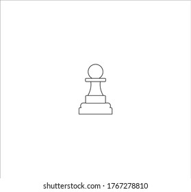 chess pawn figure. illustration for web and mobile design.