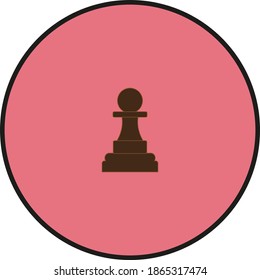 chess pawn figure. illustration for web and mobile design.