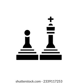 Chess Pawn Filled Icon Vector Illustration