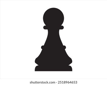 Chess Pawn game icon isolated white