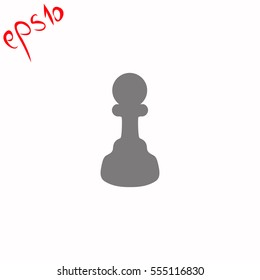 Chess pawn grey icon.