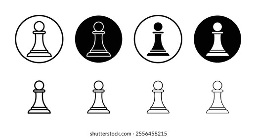 Chess pawn icon Art design illustration