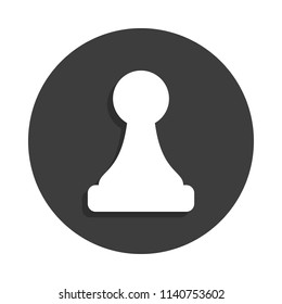 chess pawn icon in Badge style with shadow 