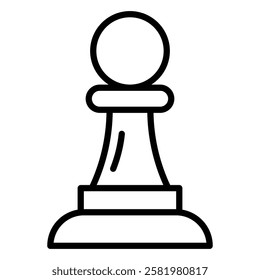 Chess pawn icon Black and white logo