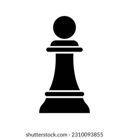 Chess pawn icon design. isolated on white background. vector illustration