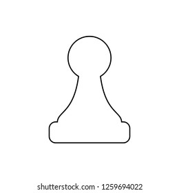 chess pawn icon. Element of web for mobile concept and web apps icon. Thin line icon for website design and development, app development