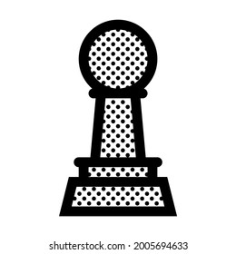 Chess Pawn. Icon Filled with Dots.