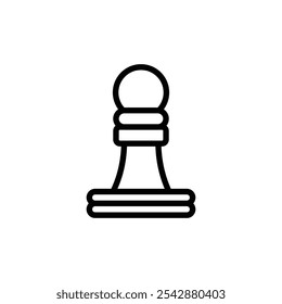 Chess pawn icon. filled and line stroke icons