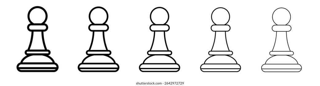 chess pawn icon Flat design on isolated background