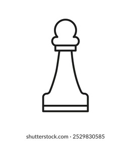 chess pawn icon flat line symbol set.