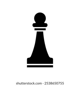 chess pawn icon flat line symbol set.