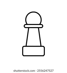 chess pawn icon Flat symbol set outline