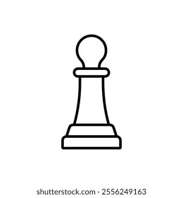 chess pawn icon Flat symbol set outline