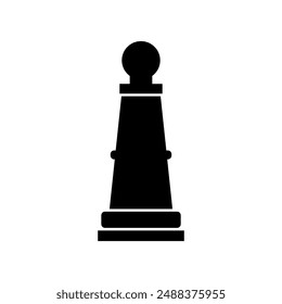 Chess pawn icon illustrated on background