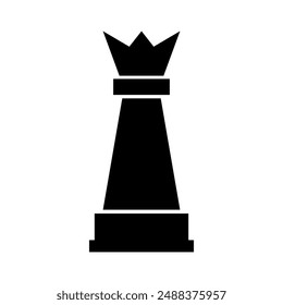 Chess pawn icon illustrated on background