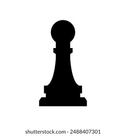 Chess pawn icon illustrated on background