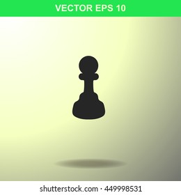 Chess pawn icon. Illustration for business.
