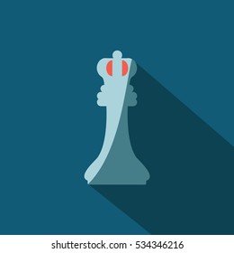 Chess pawn icon illustration isolated in a blue background