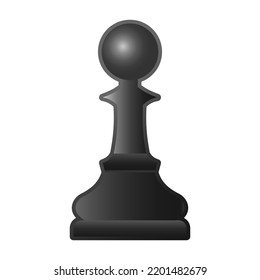 Chess pawn icon isolated on white background. Vector art.