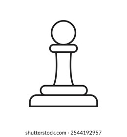 Chess pawn icon. isolated vector icon.