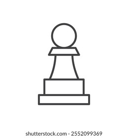 Chess pawn icon. line style vector icon.