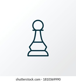 Chess pawn icon line symbol. Premium quality isolated figure element in trendy style.