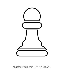 Chess Pawn Icon Line Vector graphics