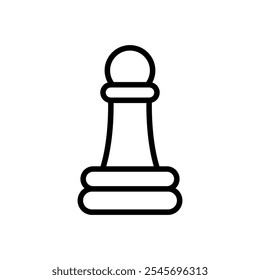 Chess pawn icon logo sign set vector outline