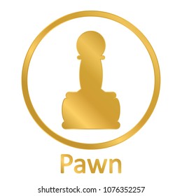 Chess pawn icon on white background. Vector illustration.