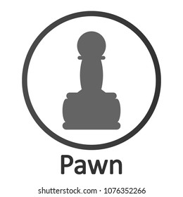 Chess pawn icon on white background. Vector illustration.