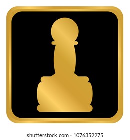 Chess pawn icon on white background. Vector illustration.