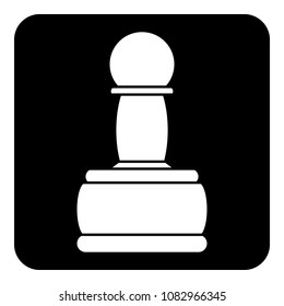 Chess pawn icon on white background. Vector illustration.