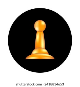 Chess pawn icon on white background. Vector illustration.