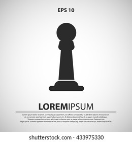 chess pawn icon. chess pawn sign