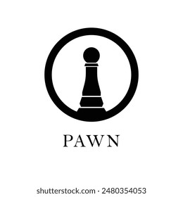 Chess pawn icon sign. Vector illustration