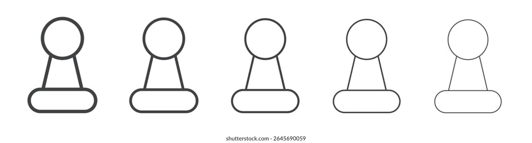Chess pawn icon simple illustration logo art