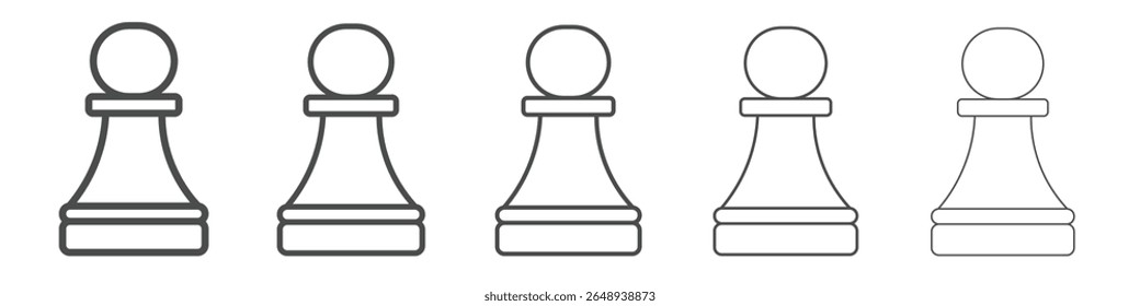chess pawn icon simple isolated vector sign