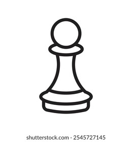 Chess pawn icon Simple thin outline