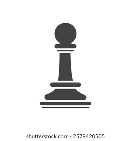 Chess pawn icon Simple thin line flat symbol