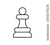 Chess pawn icon. simple vecor icon.