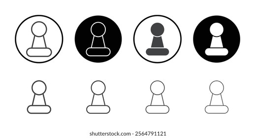 Chess pawn icon simple vector symbol