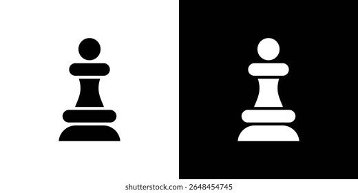 Chess pawn icon symbol collection. Flat vector stock illustration.