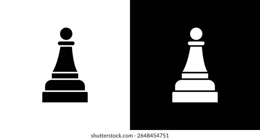 Chess pawn icon symbol collection. Flat vector stock illustration.